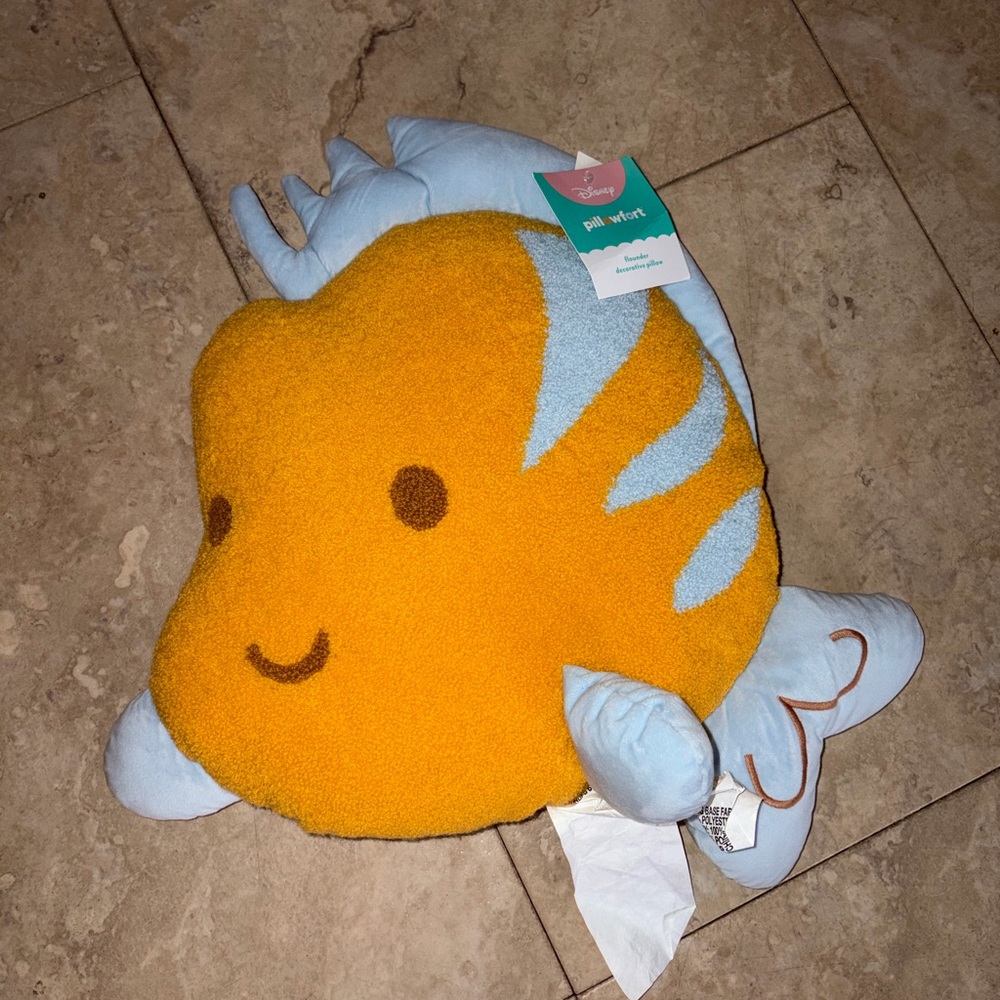 Princess Ariel Sidekick Flounder Kids' Pillow Buddy NWT